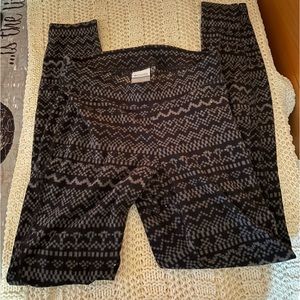 Columbia Fleece Leggings Black and Grey Size Small-Great Condition!